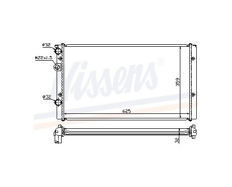 Radiator, engine cooling 65248 Nissens