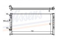 Radiator, engine cooling 65252 Nissens