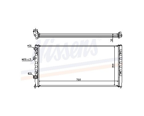 Radiator, engine cooling 65252 Nissens