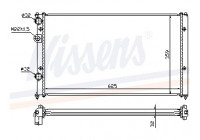 Radiator, engine cooling 652551 Nissens