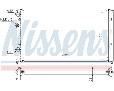 Radiator, engine cooling 652551 Nissens, Image 2