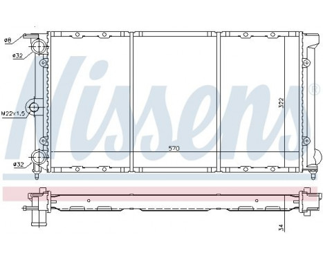 Radiator, engine cooling 652611 Nissens, Image 2