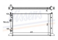 Radiator, engine cooling 65265A Nissens