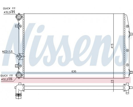 Radiator, engine cooling 652711 Nissens, Image 2