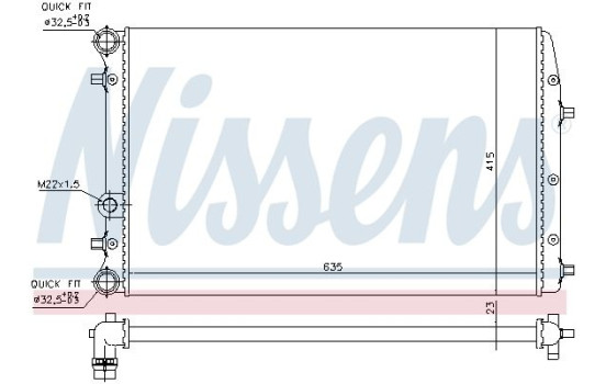 Radiator, engine cooling 652711 Nissens, Image 2