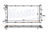 Radiator, engine cooling 65273A Nissens