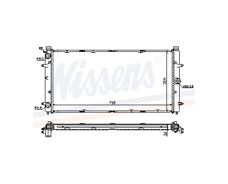 Radiator, engine cooling 65273A Nissens