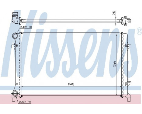 Radiator, engine cooling 65277 Nissens