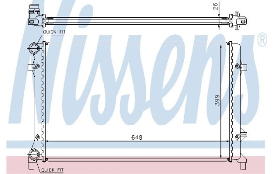 Radiator, engine cooling 65277 Nissens