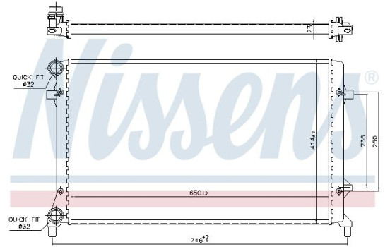 Radiator, engine cooling 65277 Nissens, Image 2