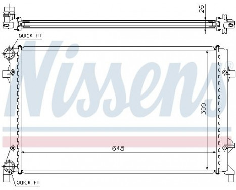 Radiator, engine cooling 65277A Nissens, Image 2