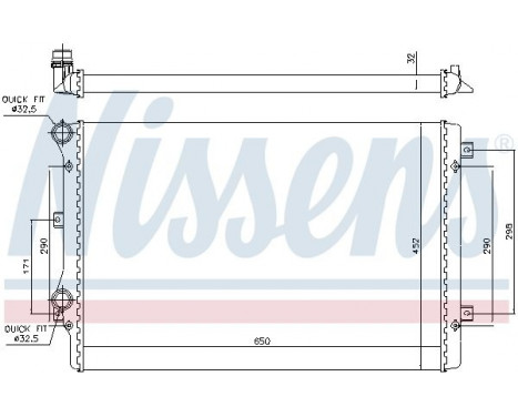 Radiator, engine cooling 65279A Nissens, Image 2
