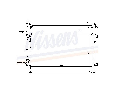 Radiator, engine cooling 65280A Nissens