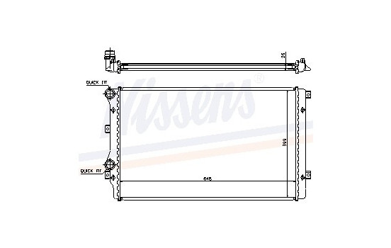 Radiator, engine cooling 65280A Nissens