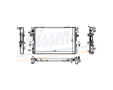 Radiator, engine cooling 65282A Nissens