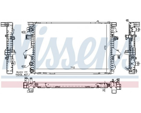 Radiator, engine cooling 65282A Nissens, Image 2