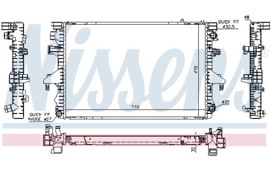 Radiator, engine cooling 65283A Nissens, Image 2