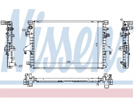 Radiator, engine cooling 65285 Nissens