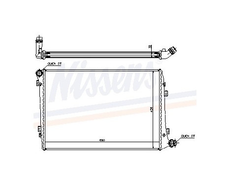 Radiator, engine cooling 65291A Nissens