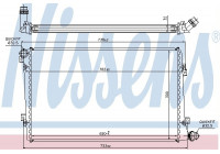 Radiator, engine cooling 65292 Nissens