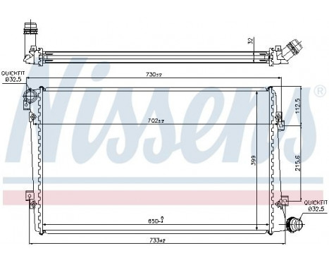 Radiator, engine cooling 65292 Nissens, Image 2