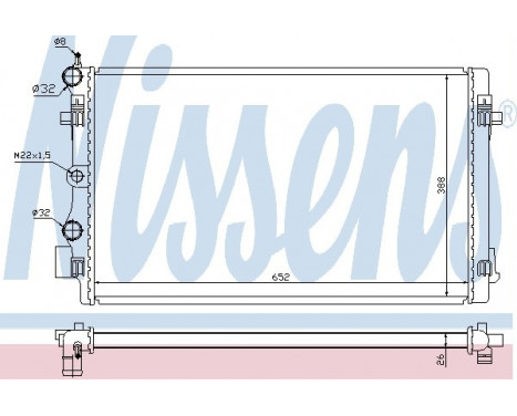 Radiator, engine cooling 65293 Nissens