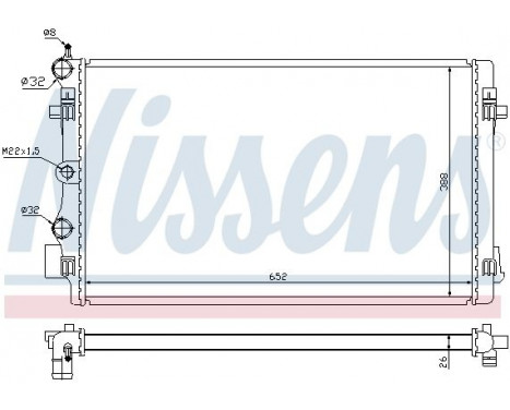 Radiator, engine cooling 65293 Nissens, Image 2