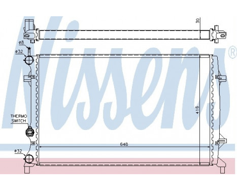 Radiator, engine cooling 65296 Nissens