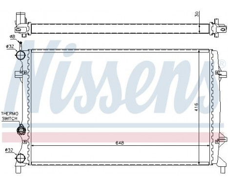 Radiator, engine cooling 65296 Nissens, Image 2