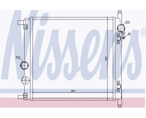 Radiator, engine cooling 65300 Nissens