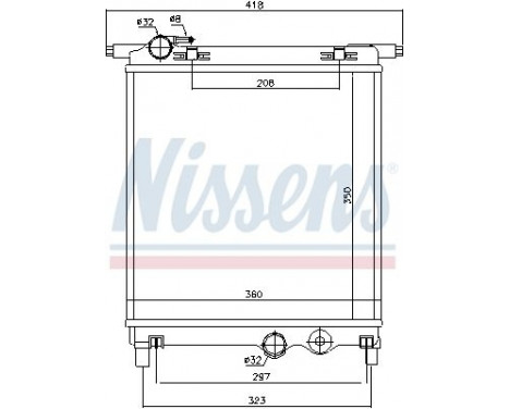 Radiator, engine cooling 65300 Nissens, Image 2