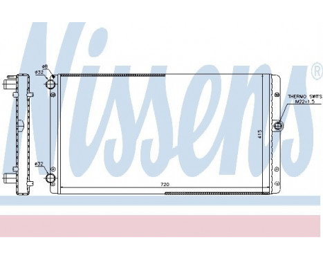 Radiator, engine cooling 65301 Nissens