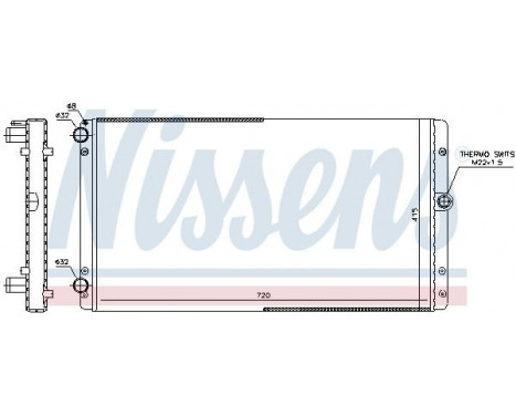 Radiator, engine cooling 65301 Nissens, Image 2