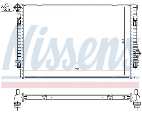 Radiator, engine cooling 65302 Nissens