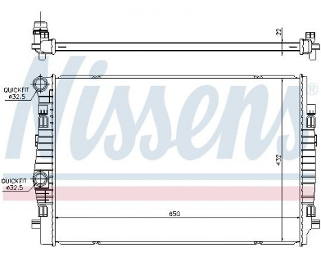 Radiator, engine cooling 65304 Nissens