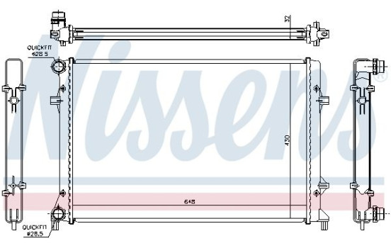 Radiator, engine cooling 65307 Nissens