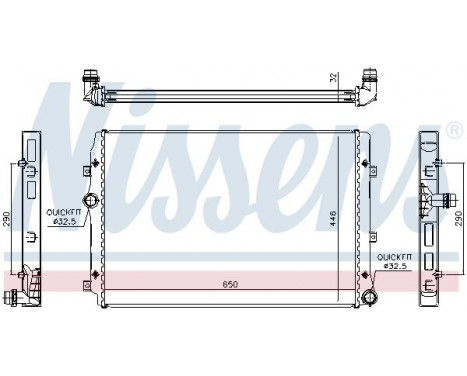 Radiator, engine cooling 65309 Nissens