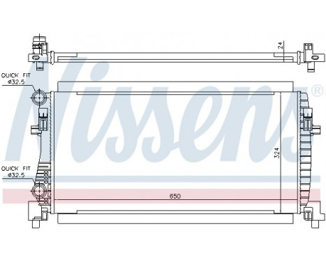 Radiator, engine cooling 65317 Nissens