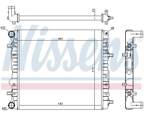 Radiator, engine cooling 65325 Nissens