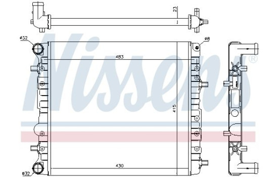 Radiator, engine cooling 65325 Nissens
