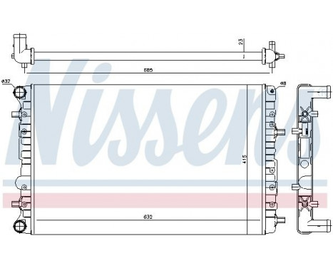 Radiator, engine cooling 65326 Nissens