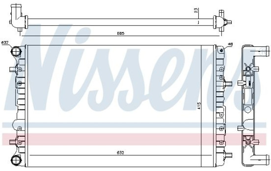 Radiator, engine cooling 65326 Nissens