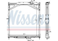 Radiator, engine cooling 65472A Nissens