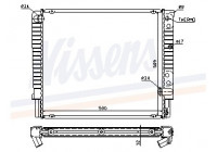 Radiator, engine cooling 65508A Nissens