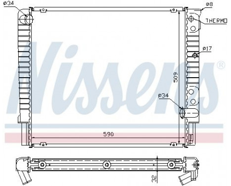 Radiator, engine cooling 65508A Nissens, Image 2