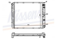Radiator, engine cooling 65520A Nissens