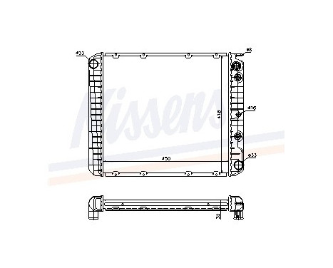 Radiator, engine cooling 65520A Nissens