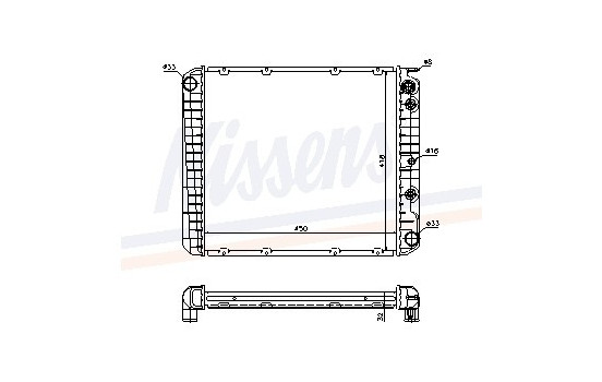 Radiator, engine cooling 65520A Nissens