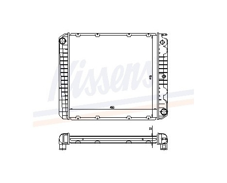 Radiator, engine cooling 65525A Nissens