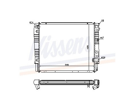 Radiator, engine cooling 65528A Nissens